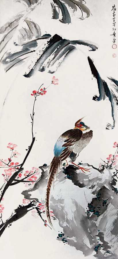 黄幻吾 花鸟 立轴